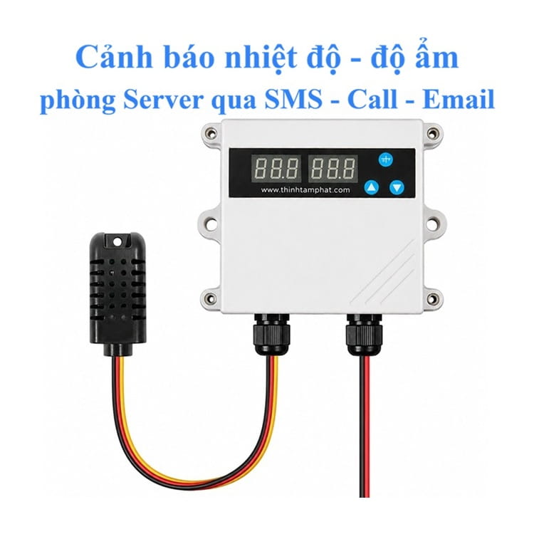 cảnh báo nhiệt độ độ ẩm phòng server